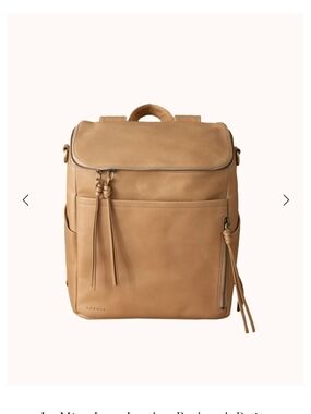 Azaria Tan Leather Everyday Backpack